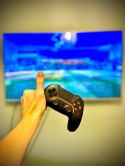 KONTROLER PAD DO PS4 Z WIBRACJAMI CZARNY LED