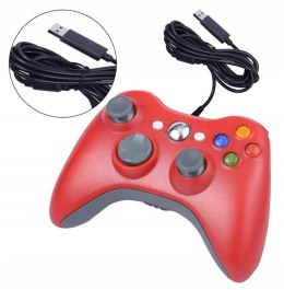 KONTROLER PAD PRZEWODOWY DO XBOX 360 PC CZERWONY