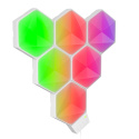 LAMPA GAMINGOWA HEXAGON ŚCIENNA RGB PLASTER MIODU