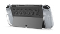 NIntendo Switch OLED Etui ochronne przezroczyste z regulacj? k?ta, miejscem na gry i ochron? antywstrz?sow?